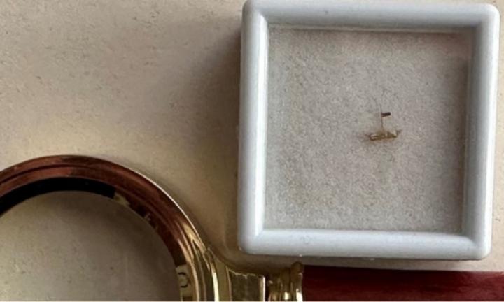 Омский микроминиатюрист сложил из бумаги самый маленький кораблик