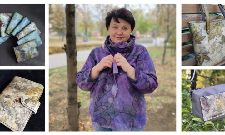 От бабушкиных спиц до всероссийской мастерской. Как омичка Оксана Семёнова покорила экопринт