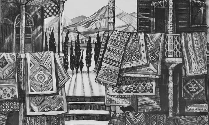 «Много красоты! Много зелени! Много музыки!»: в Омской арт-резиденции открылась выставка о Грузии