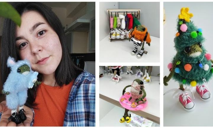 Вязаное царство лягушат. Омичка создаёт сувениры, которые покоряют сердца